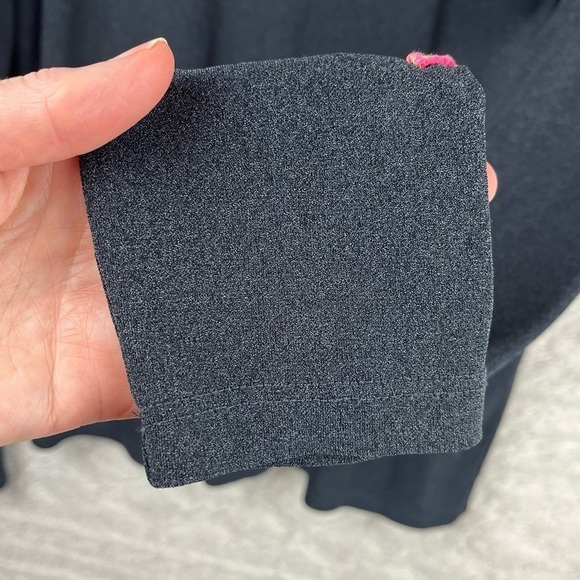 LAFAYETTE 148 Black Viscose Cowl Neck Top Shimmery Back Zipper Embroidered XL - Picture 5 of 16